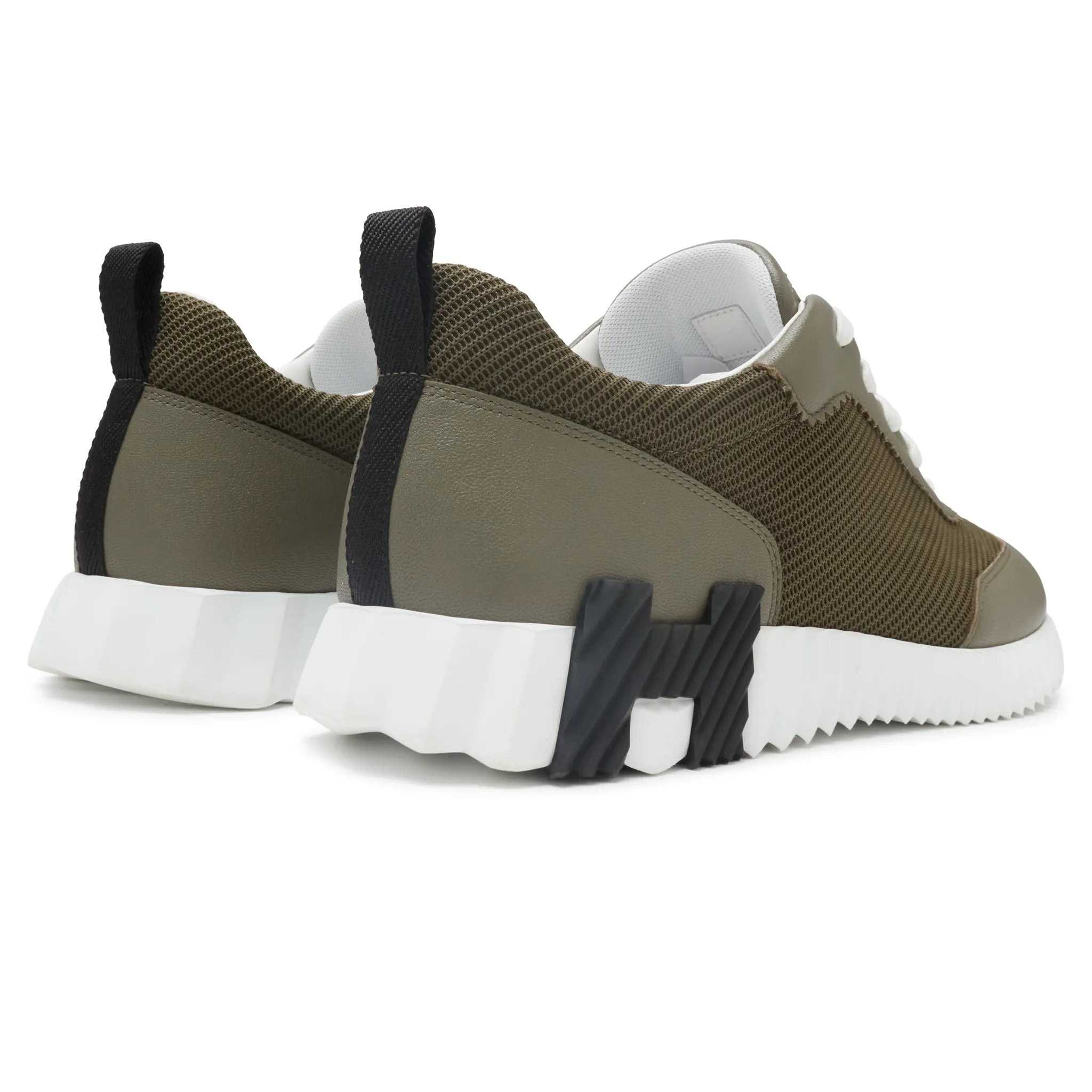 Back Side View of Preloved - Hermès Paris Bouncing Sneaker Tundra Green H261897ZH1R400